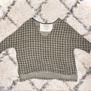 Ace & Jig plaid linen top / large